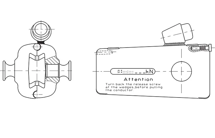 WEDGE CLAMP FOR WIRE FROM 9.0MM TO 18.2MM